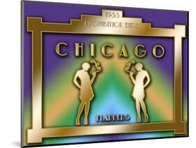 Chicago Prohibition-Art Deco Designs-Mounted Giclee Print