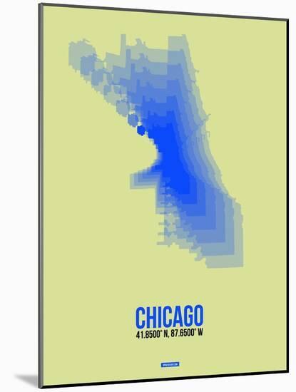 Chicago Radiant Map 1-NaxArt-Mounted Art Print