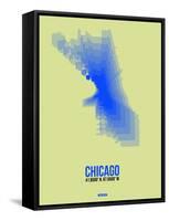 Chicago Radiant Map 1-NaxArt-Framed Stretched Canvas