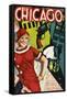 Chicago Red Dress-null-Framed Stretched Canvas