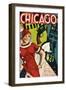 Chicago Red Dress-null-Framed Giclee Print