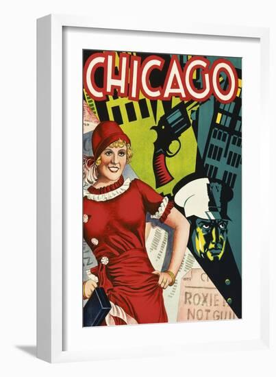 Chicago Red Dress-null-Framed Giclee Print