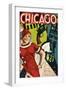 Chicago Red Dress-null-Framed Giclee Print