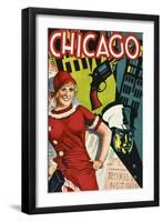 Chicago Red Dress-null-Framed Premium Giclee Print