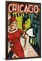 Chicago Red Dress-null-Framed Giclee Print