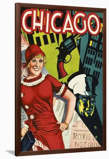 Chicago Red Dress-null-Framed Giclee Print