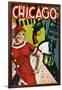 Chicago Red Dress-null-Framed Giclee Print