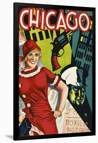 Chicago Red Dress-null-Framed Giclee Print