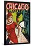 Chicago Red Dress-null-Framed Giclee Print