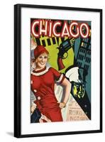 Chicago Red Dress-null-Framed Giclee Print