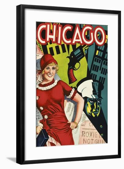 Chicago Red Dress-null-Framed Giclee Print