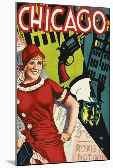 Chicago Red Dress-null-Mounted Giclee Print