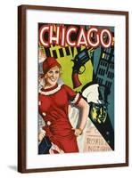 Chicago Red Dress-null-Framed Giclee Print