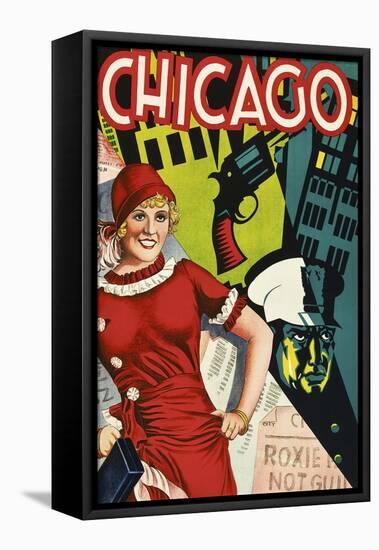 Chicago Red Dress-null-Framed Stretched Canvas