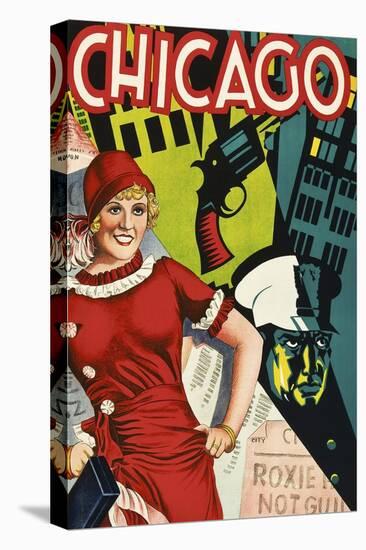 Chicago Red Dress-null-Stretched Canvas