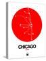 Chicago Red Subway Map-NaxArt-Stretched Canvas