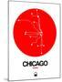 Chicago Red Subway Map-NaxArt-Mounted Art Print