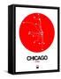 Chicago Red Subway Map-NaxArt-Framed Stretched Canvas