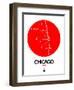 Chicago Red Subway Map-NaxArt-Framed Premium Giclee Print