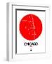 Chicago Red Subway Map-NaxArt-Framed Premium Giclee Print