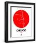 Chicago Red Subway Map-NaxArt-Framed Art Print