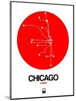 Chicago Red Subway Map-NaxArt-Mounted Art Print
