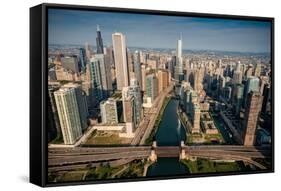 Chicago River Aloft-Steve Gadomski-Framed Stretched Canvas