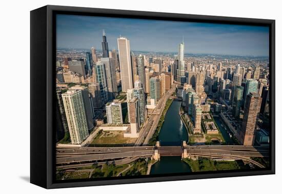 Chicago River Aloft-Steve Gadomski-Framed Stretched Canvas