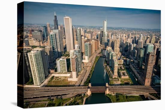 Chicago River Aloft-Steve Gadomski-Stretched Canvas