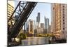 Chicago River and Towers of the West Loop Area,Willis Tower, Chicago, Illinois, USA-Amanda Hall-Mounted Photographic Print