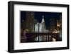 Chicago River at night-Patrick  J. Warneka-Framed Photographic Print