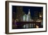 Chicago River at night-Patrick  J. Warneka-Framed Photographic Print