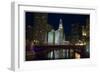 Chicago River at night-Patrick  J. Warneka-Framed Photographic Print