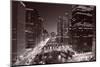 Chicago River Bend, Black & White-Steve Gadomski-Mounted Photographic Print