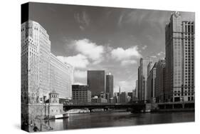 Chicago River Bend-Patrick Warneka-Stretched Canvas