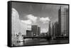 Chicago River Bend-Patrick Warneka-Framed Stretched Canvas