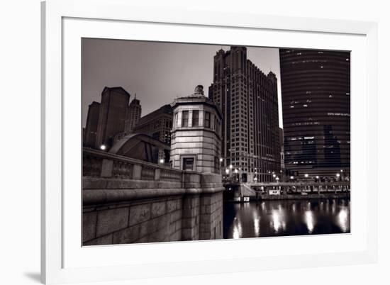 Chicago River Bridgehouse-Steve Gadomski-Framed Photographic Print