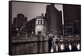 Chicago River Bridgehouse-Steve Gadomski-Framed Stretched Canvas