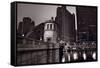 Chicago River Bridgehouse-Steve Gadomski-Framed Stretched Canvas