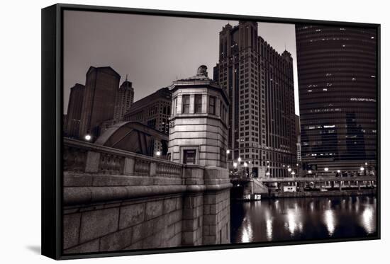 Chicago River Bridgehouse-Steve Gadomski-Framed Stretched Canvas