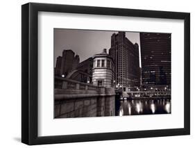 Chicago River Bridgehouse-Steve Gadomski-Framed Photographic Print