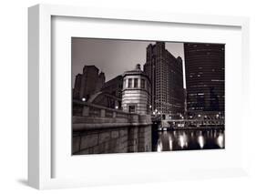 Chicago River Bridgehouse-Steve Gadomski-Framed Photographic Print