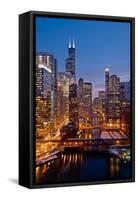 Chicago River City View-Steve Gadomski-Framed Stretched Canvas