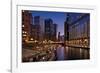 Chicago River Dusk II-Larry Malvin-Framed Photographic Print