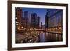 Chicago River Dusk II-Larry Malvin-Framed Photographic Print