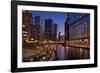 Chicago River Dusk II-Larry Malvin-Framed Photographic Print