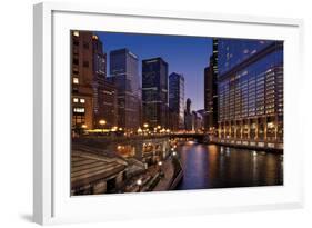 Chicago River Dusk II-Larry Malvin-Framed Photographic Print