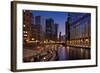 Chicago River Dusk II-Larry Malvin-Framed Photographic Print