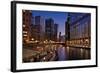 Chicago River Dusk II-Larry Malvin-Framed Photographic Print