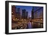 Chicago River Dusk II-Larry Malvin-Framed Photographic Print